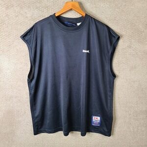 Vintage Spalding Shirt Mens 2XL Black Athletic Sleeveless Mesh Jersey Basketball